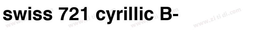 swiss 721 cyrillic B字体转换